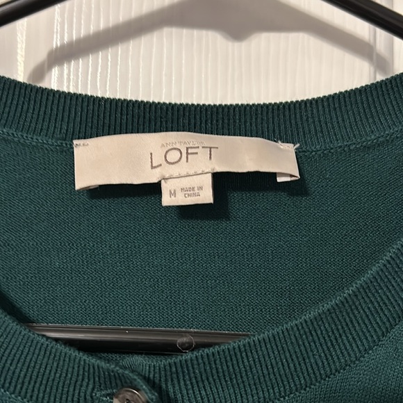 Ann Taylor Loft Green Cardigan Sweater Size M - Picture 2 of 3